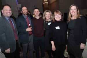 Jesse Walp (third from left) pictured with Art Dept. Chair Bob Grizanti, College President Dr. Matthew Giordano, Professor Judy Piskun, VP for Development Mary Robinson and Chair of the Board of Trustees Catherine Cooley.