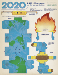 Visual instructions for assembling the paper toy