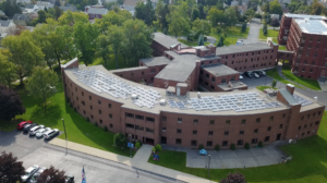 Solar Panels on top of Villa Maria's Felician Hall