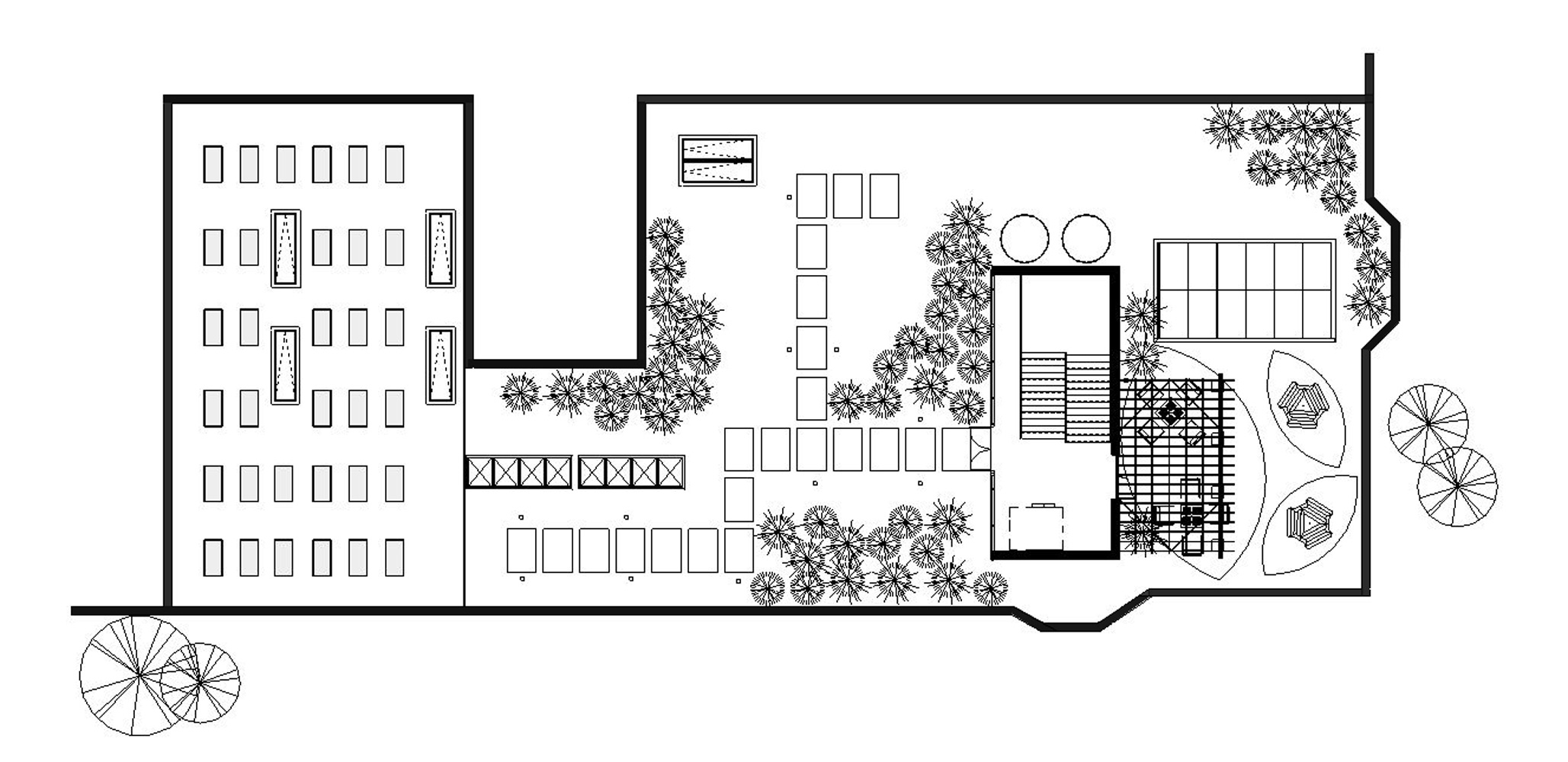 Floor plan for open office space