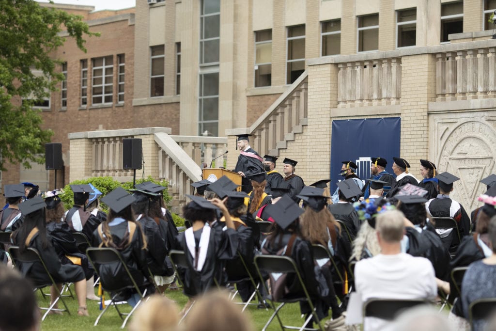 José Colón addresses the Villa Maria College Community 