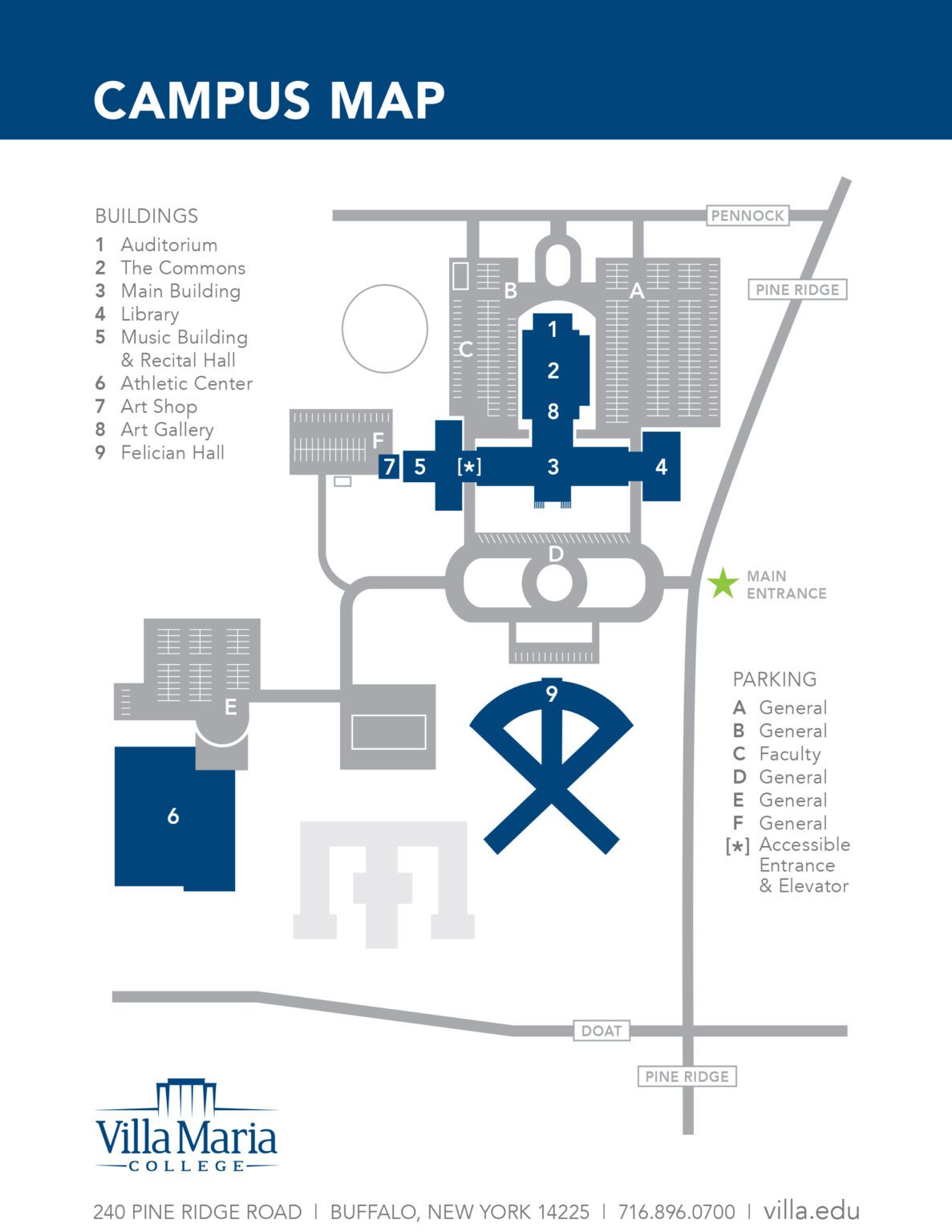 Campus Map & Virtual Tour Villa Maria College Take Your Talent Further