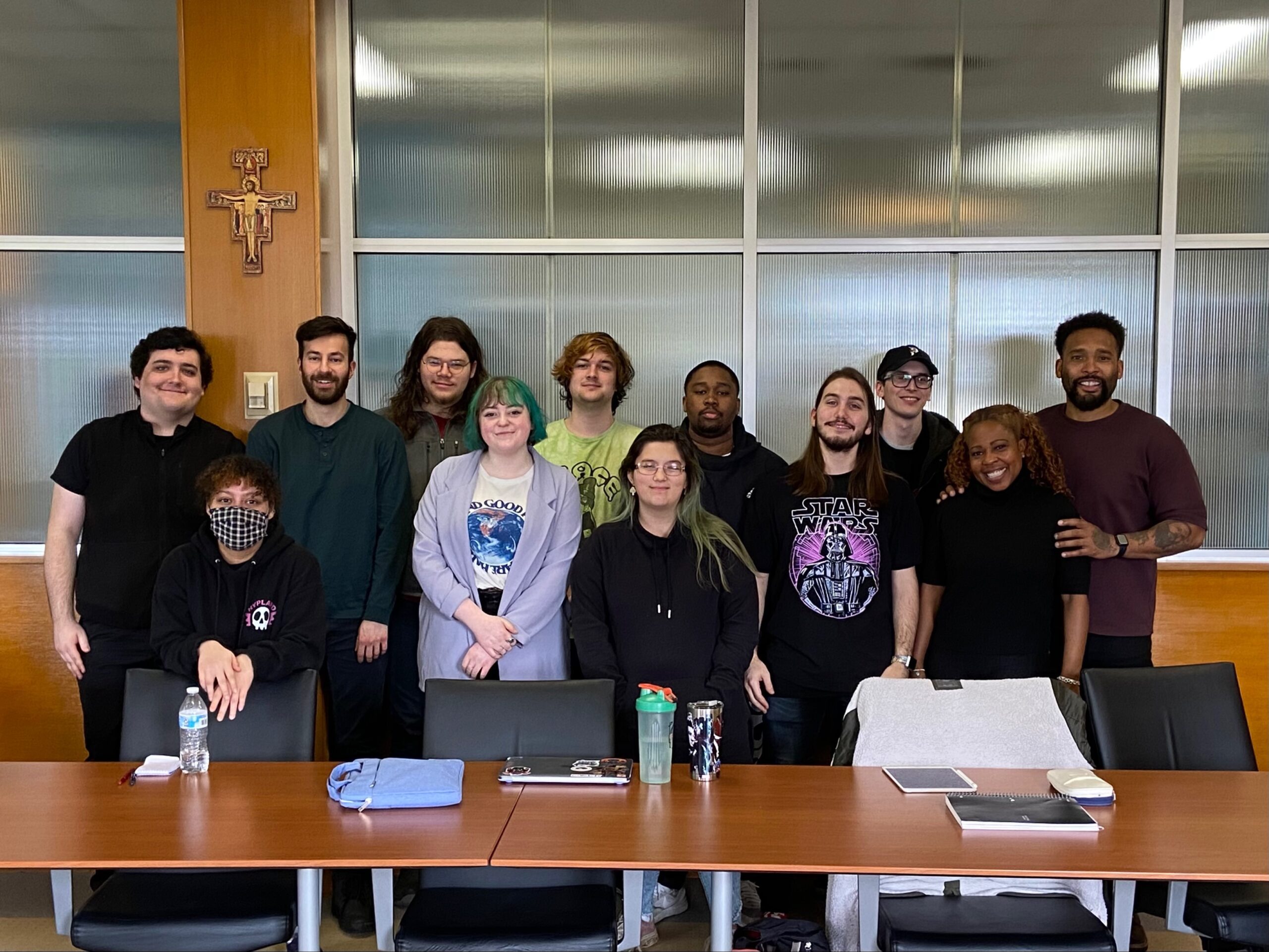 group of film students with addison henderson